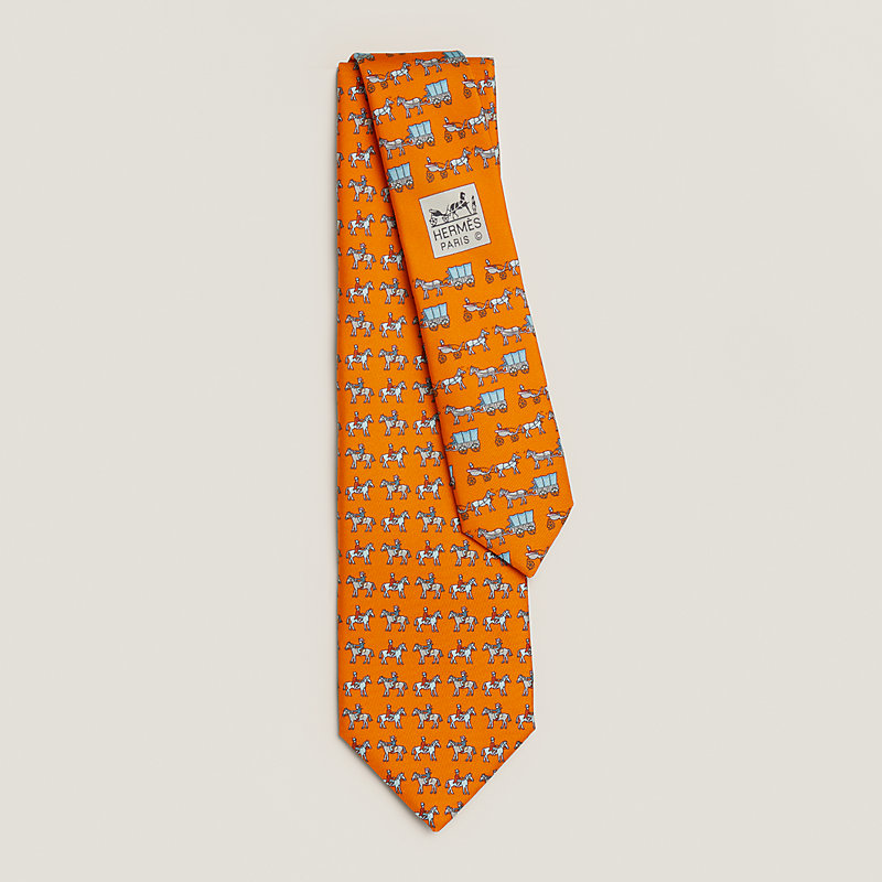 HERMES オレンジ シルクツイルタイ 24 to 706 Twillbi tie - Orange | Hermès Thailand